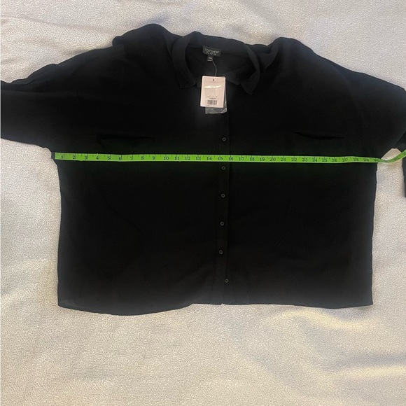 NWT Topshop Black Shirt with Dolman Sleeves Size 4 - Picture 7 of 7